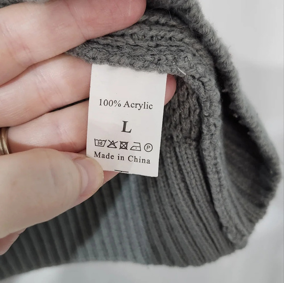 Pastel Stripe Women‎ Textured Crewneck Sweater L Soft Girl Ski Aspen Chic Winter - Picture 4 of 8